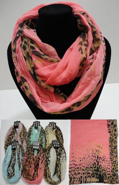 Extra-Wide Light Weight Infinity Scarf [Leopard]